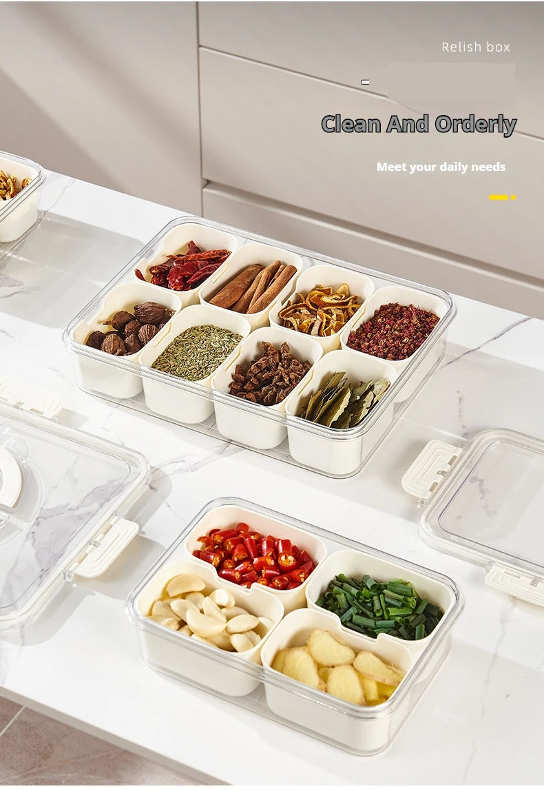 8-Grid Divided Snack Storage Box