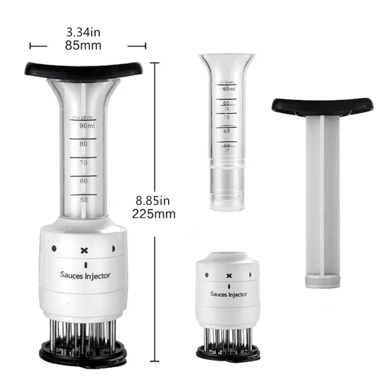 2-in-1 Meat Tenderizer & Marinade Injector – BBQ Kitchen Tool