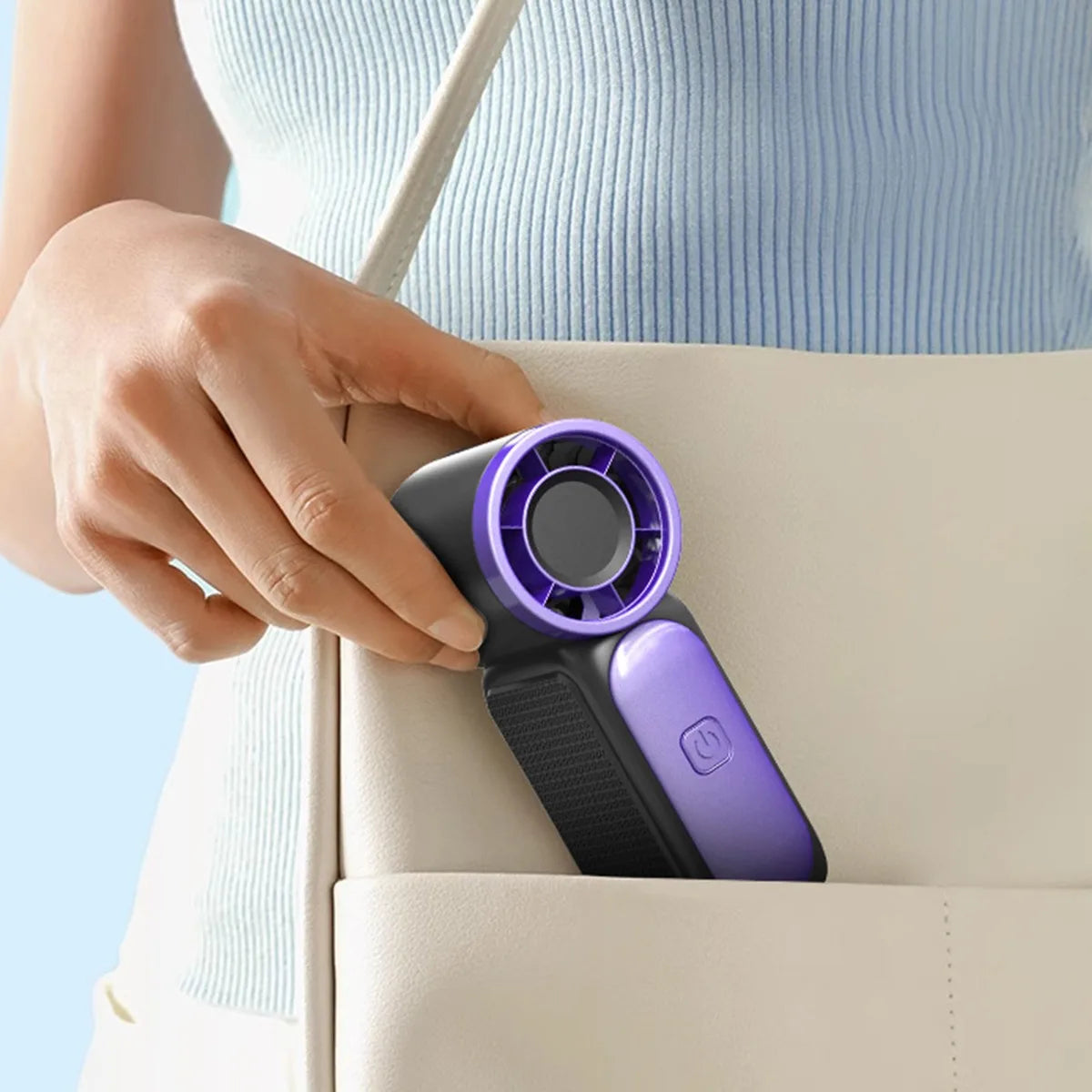 Mini Handheld Turbo Fan Portable High Speed Cooling Blower with 100 Speed Settings