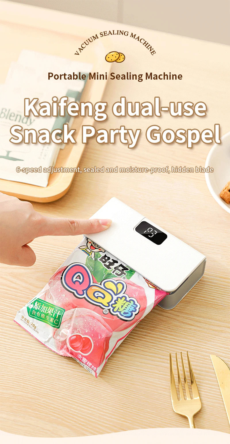 Mini Handheld Heat Bag Sealing Machine Portable Food Saver and Packaging Sealer