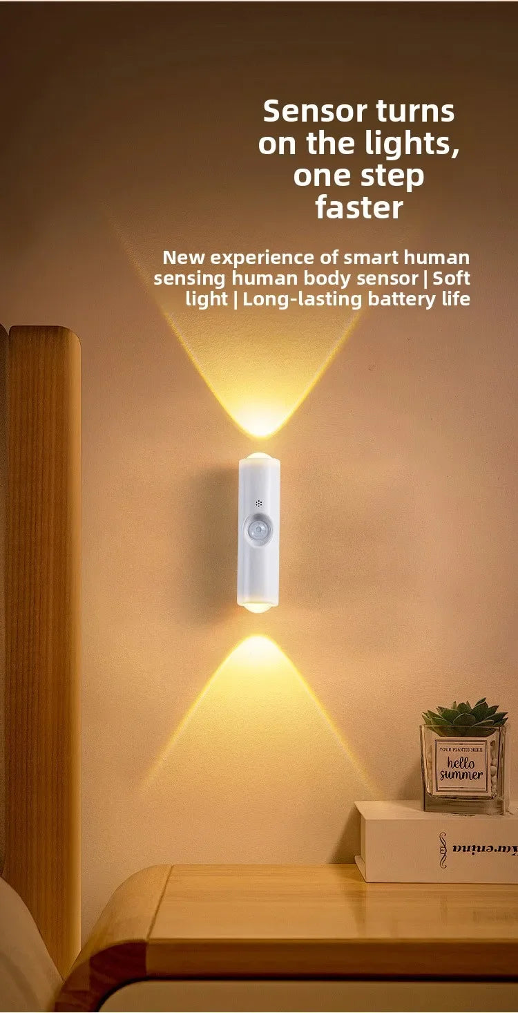 Smart RGB Motion Sensor Wall Light – Rechargeable Magnetic Night Lamp