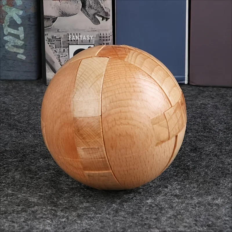 3D Wooden Puzzle Balls Brain Teaser Desktop Decoration Holiday Gift Toys