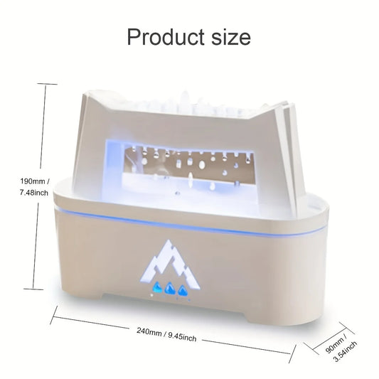 10.14oz Rain Cloud Flame Aroma Diffuser | Water Drop Sound & Essential Oil Humidifier