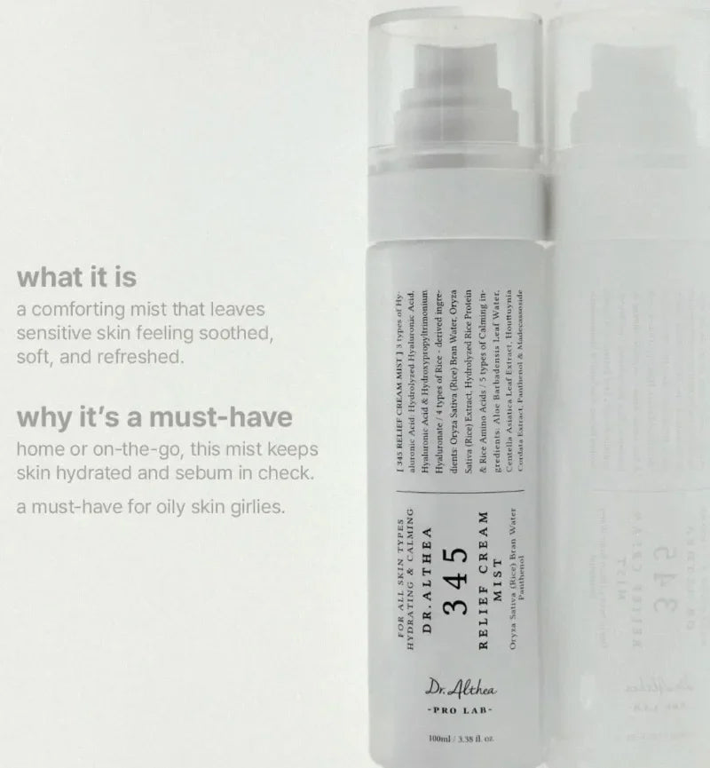 Dr. Althea 345 Relief Cream Mist 147 Intensive Repair Antioxidant Essence 100ml
