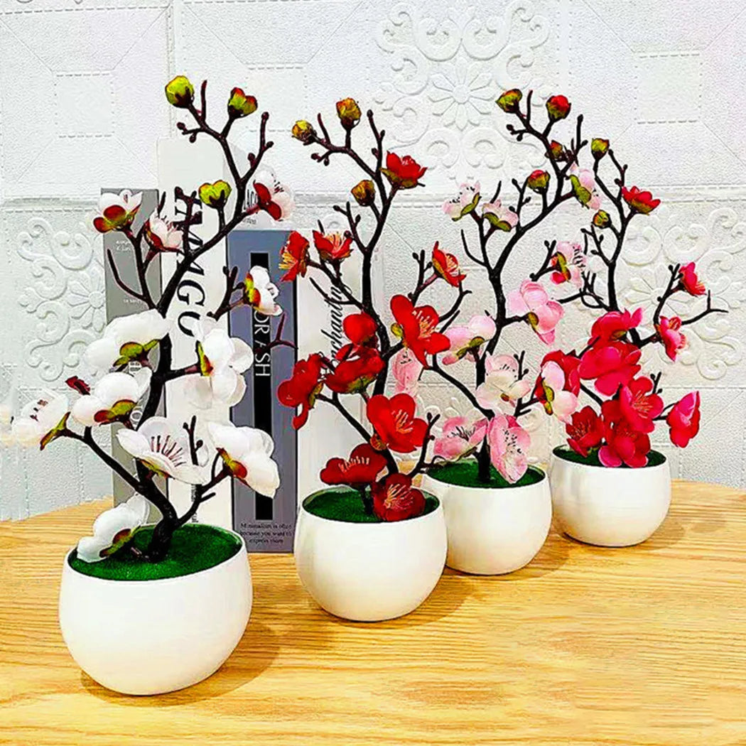 Artificial Bonsai Plum Blossom Sakura Tree