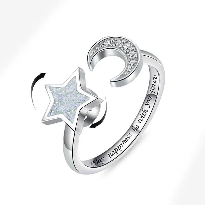 925 Sterling Silver Rotatable Sunflower Ring