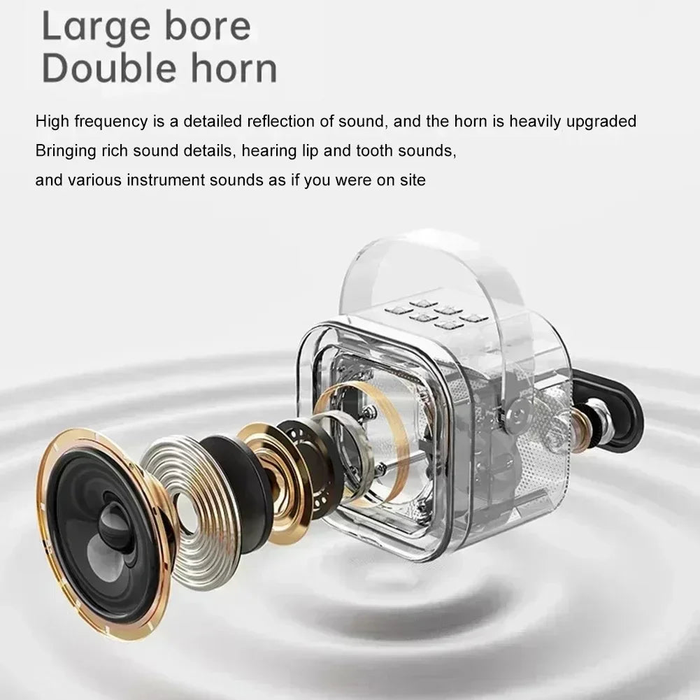 K12 Portable Mini Karaoke Machine Bluetooth Speaker with 1 or 2 Wireless Microphones