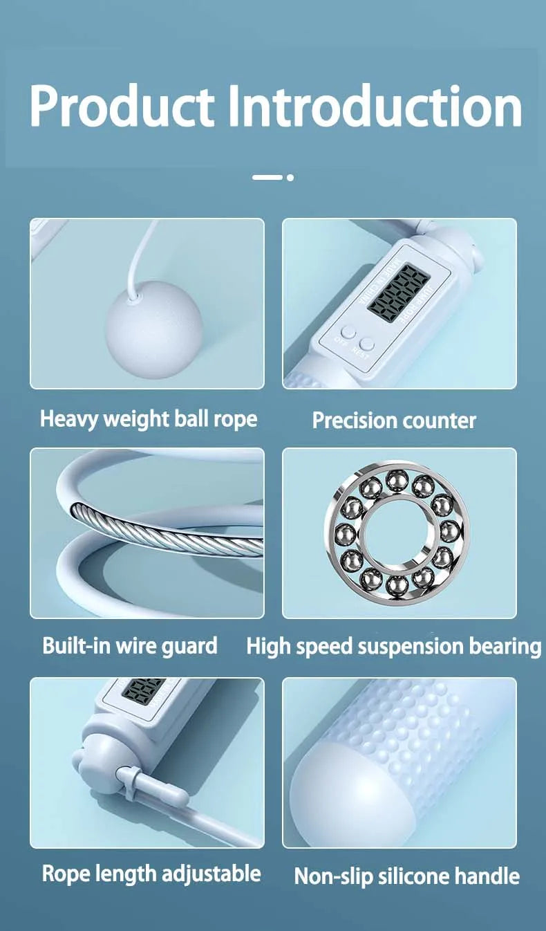 Intelligent Counting Cordless Jump Rope | Professional Dual-Purpose Fitness Tool