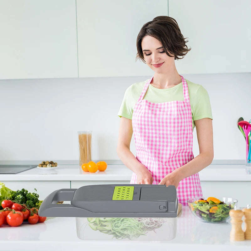 16-in-1 Multifunctional Vegetable Chopper | 8-Blade Professional Kitchen System