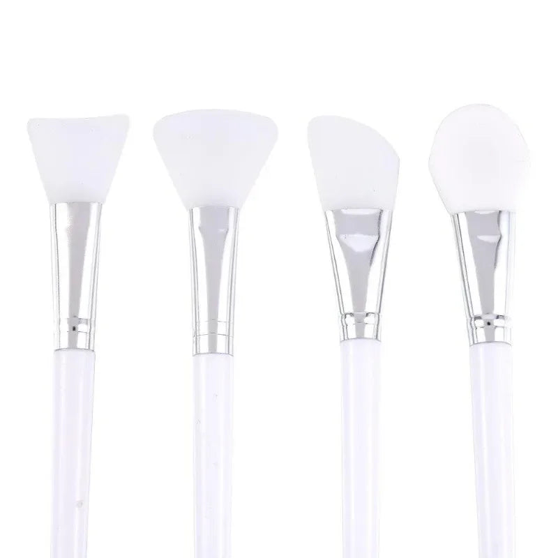 4Pcs Professional Silicone Facial Mask Brush Set Mud Cream Foundation Applicator