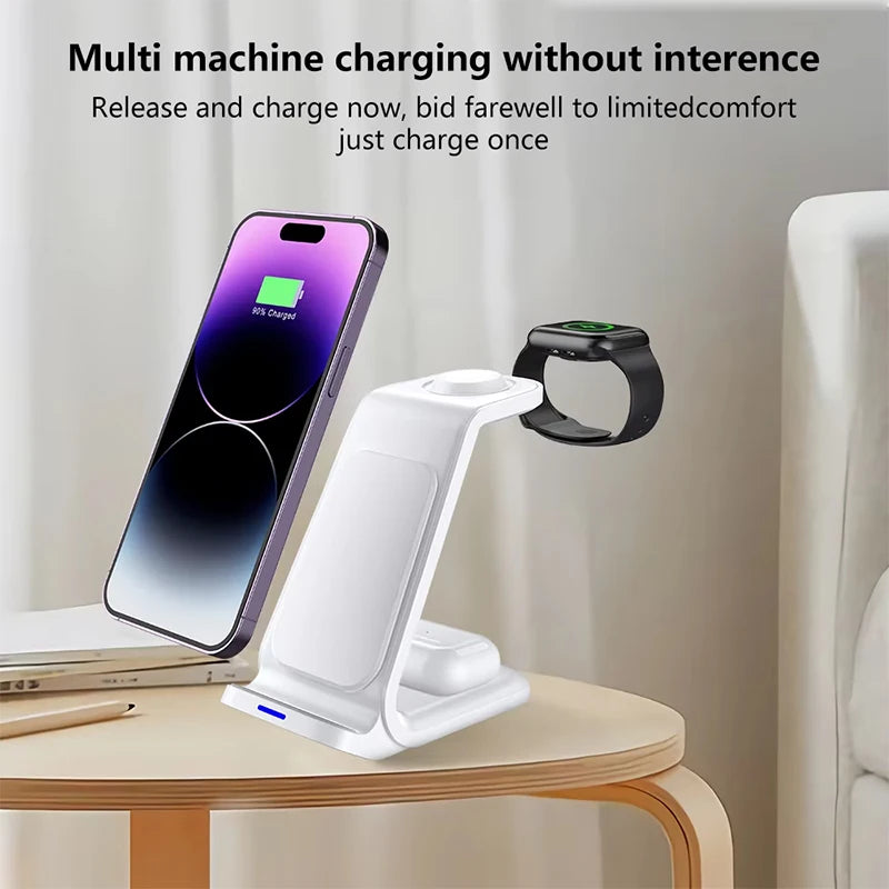 3-in-1 Universal Wireless Charging Station | 30W Fast Charger for iPhone & More