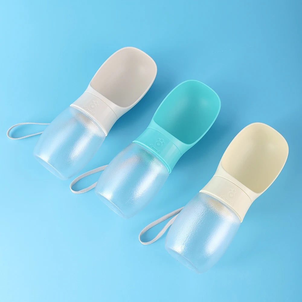 Portable Dog Water Bottle with Bowl – 300ml/500ml Pet Travel Water Dispenser for Dogs & Cats 🐶🐱