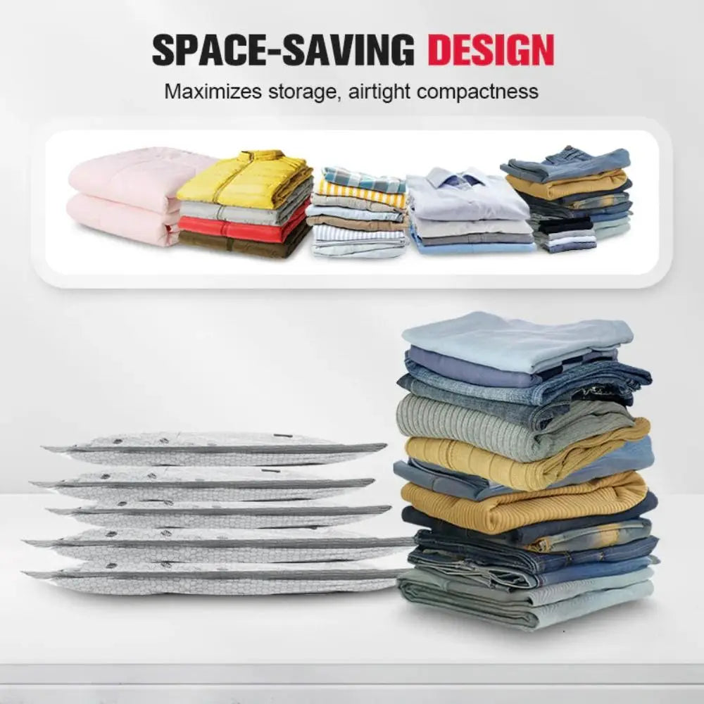 Portable Vacuum Compression Storage Bag Large Capacity Moistureproof Travel Organizer for Clothes