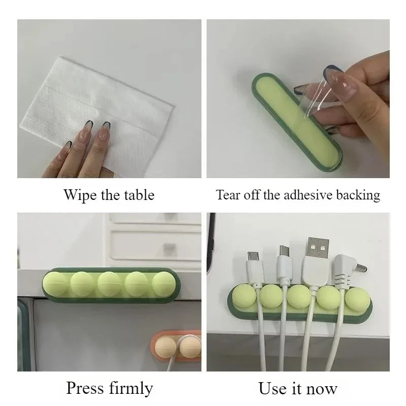 Self-Adhesive Desktop Cable Organizer Winder