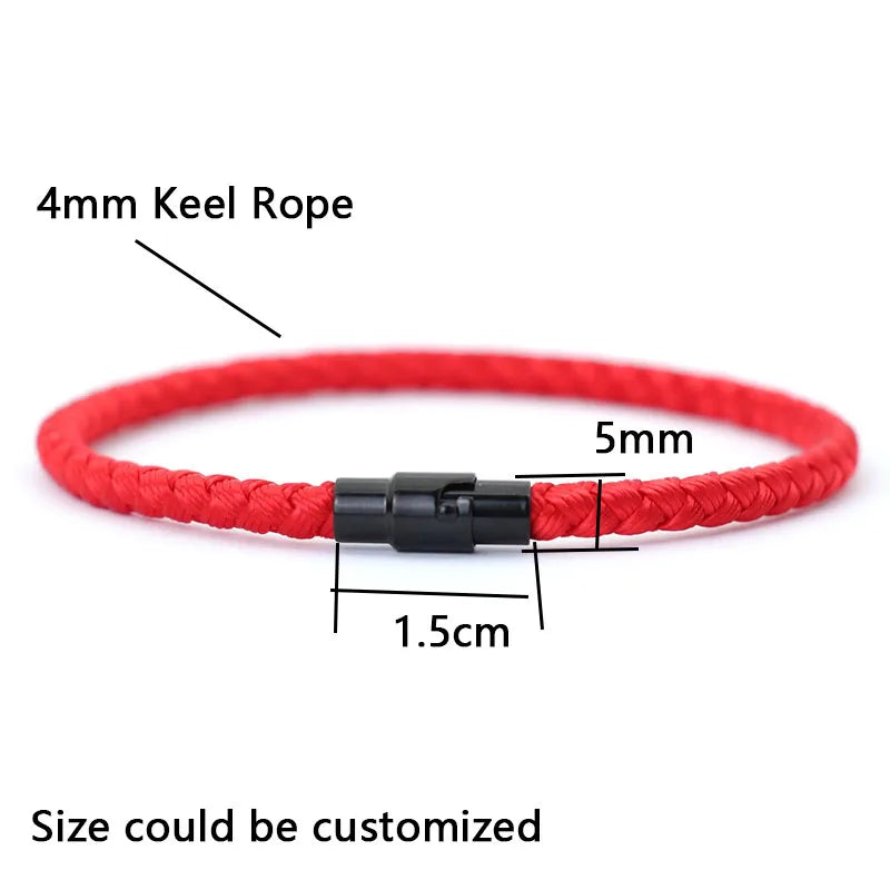 Grade A Keel Rope Bracelet - Lucky Red Thread Couples Bracelet for Attracting Wealth and Prosperity - Magnetic Bangle