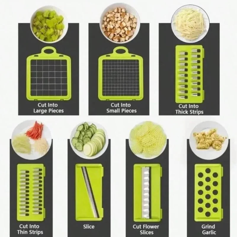 16-in-1 Multifunctional Vegetable Chopper | 8-Blade Professional Kitchen System