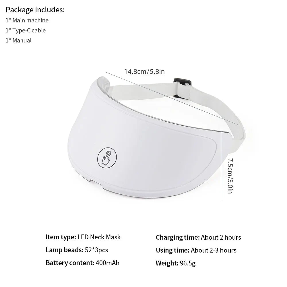 Wireless 7 Colors LED Face and Neck Mask Photon Light Therapy Machine for Skin Rejuvenation