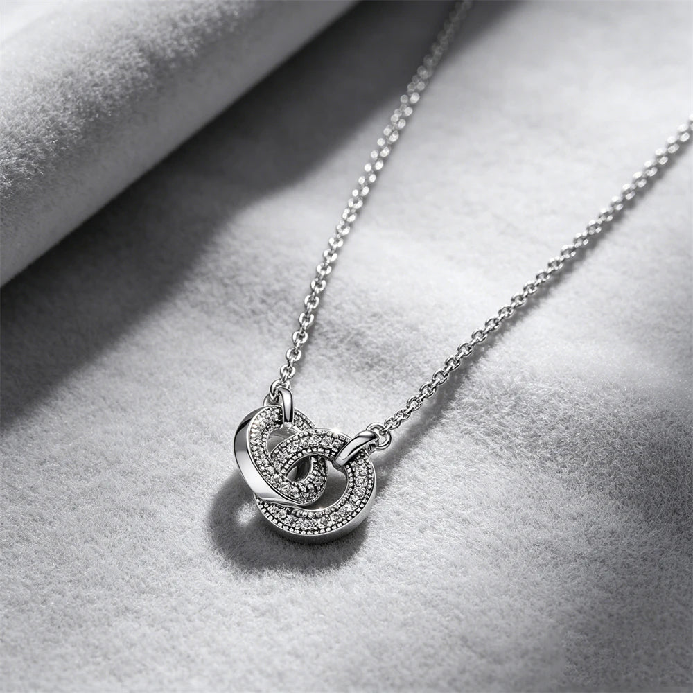 925 Sterling Silver Colorful Heart Necklace 2026