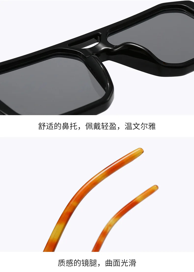 Polygon Sunglasses Rectangle Fashion Popular Women Men Shades Square Sun Glasses for Female Male Summer Traveling Glasses