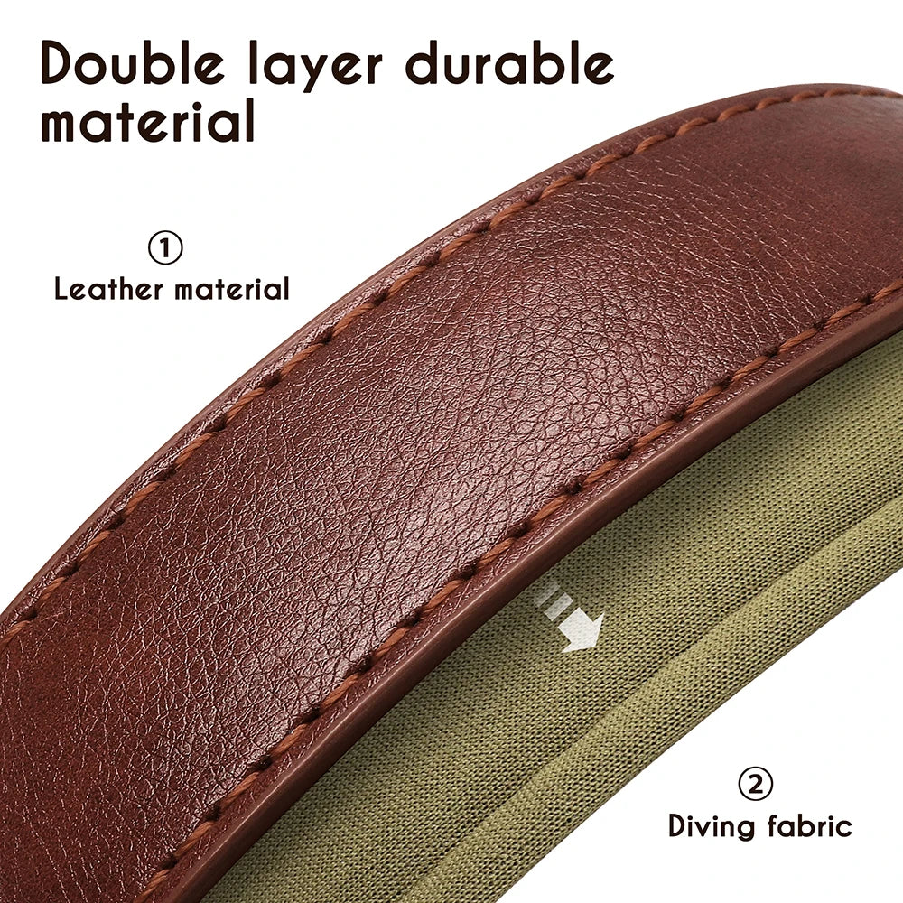 Customized PU Leather Dog Collar – Soft Padded Adjustable Name Engraved Collar