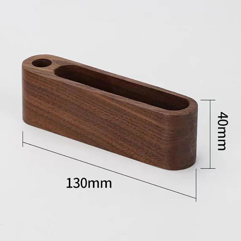 Wooden Business Card Holder with Pen Slot