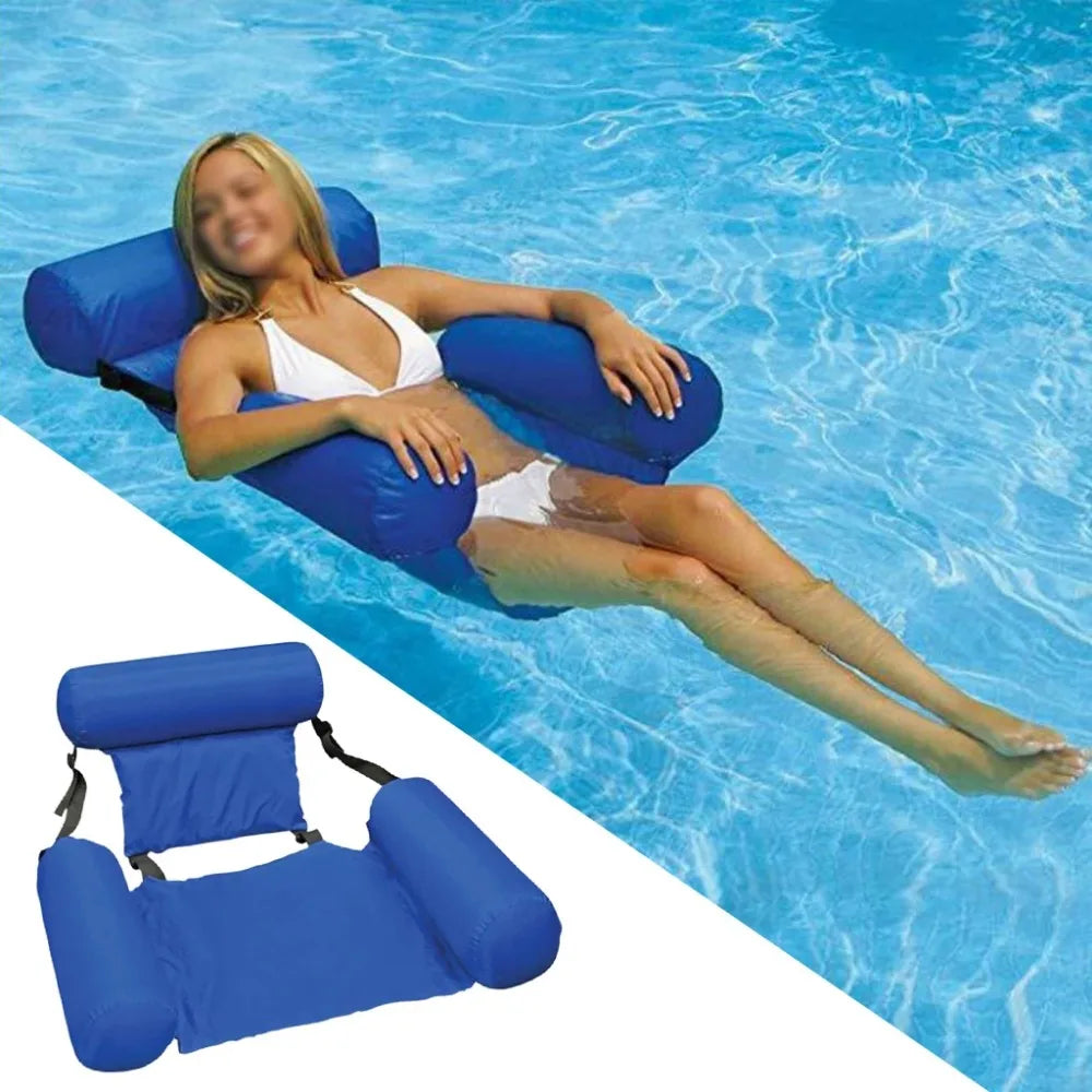 1Pc 100×120cm Inflatable Mattresses for Water Fun Swimming Pool Hammock Lounge Chairs Water Sports Pool Floats Beach Accessories