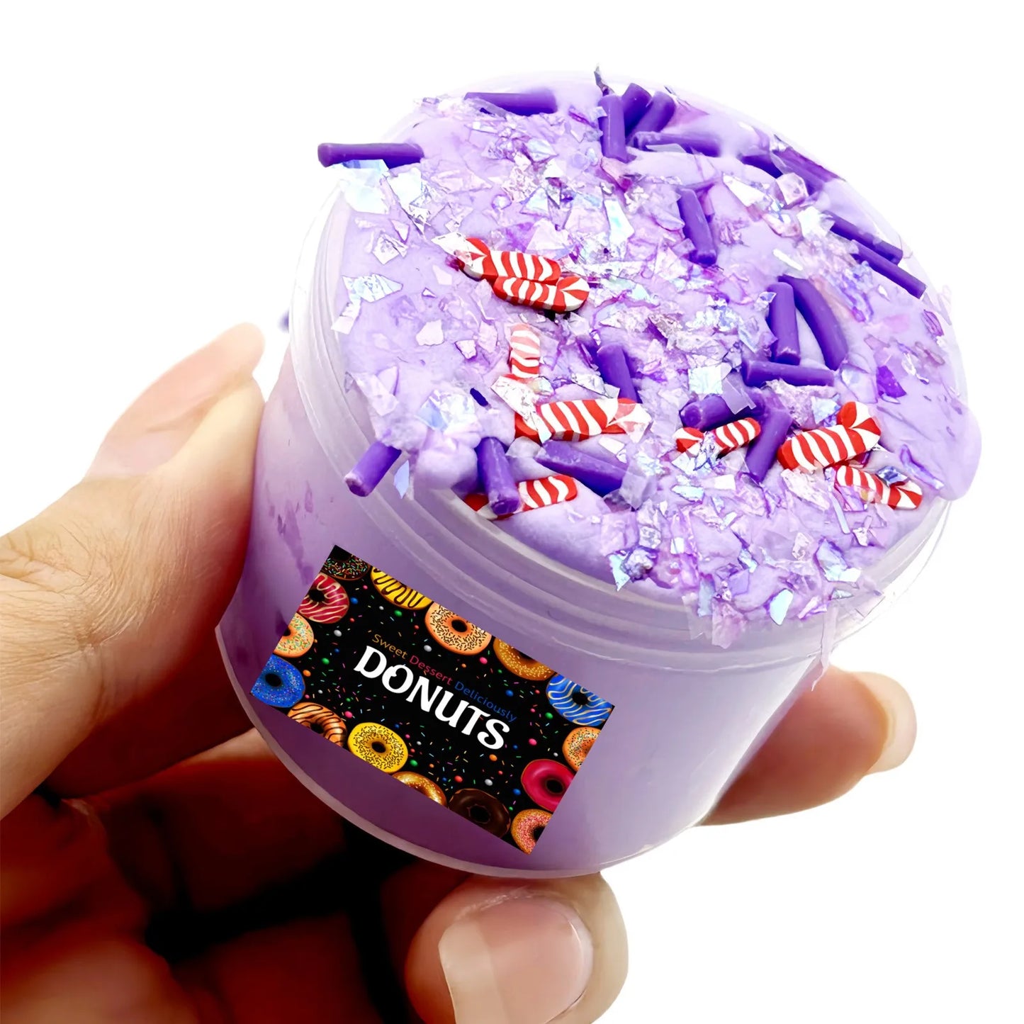 Stretchy Bicolor Butter Slime Kit-Scented DIY Fluffy Super Soft Putty with Strawberry Coffee Charms slime for kid gift Toys