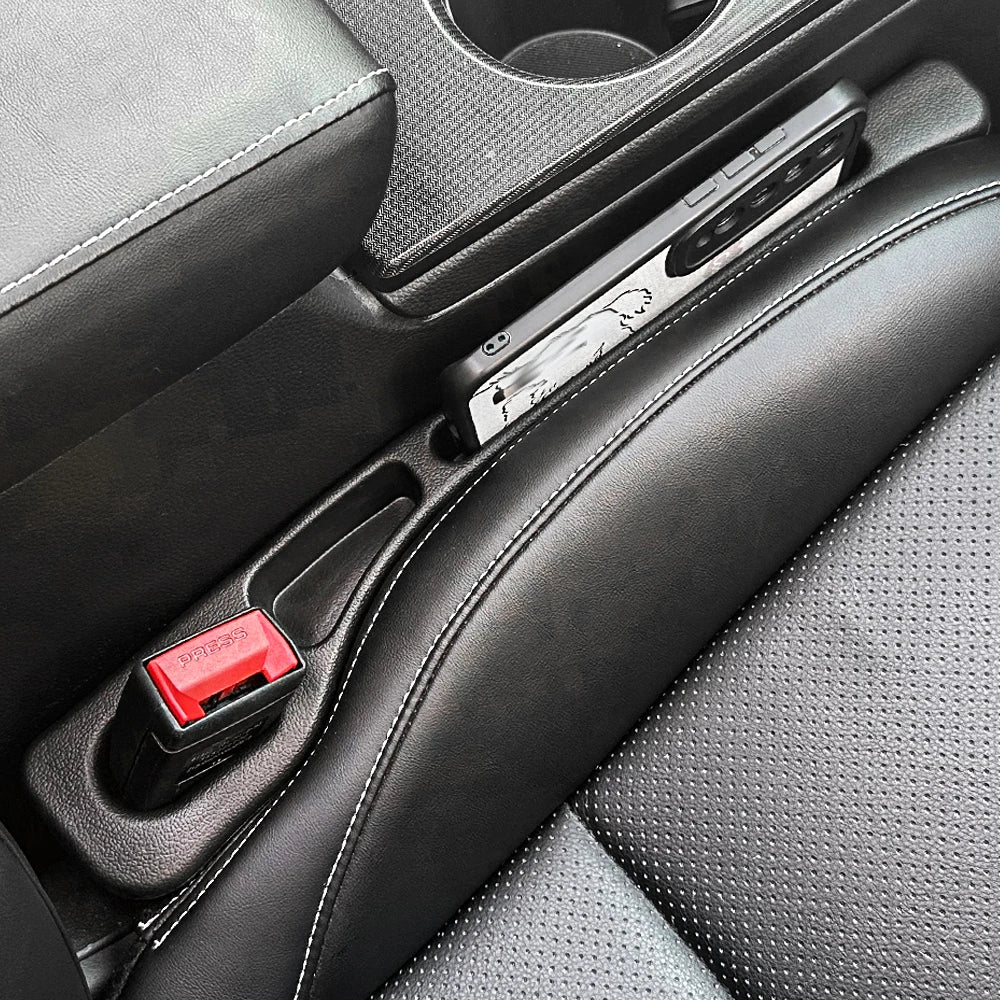 Car Seat Gap Filler with Phone Holder – Leak-Proof Organizer