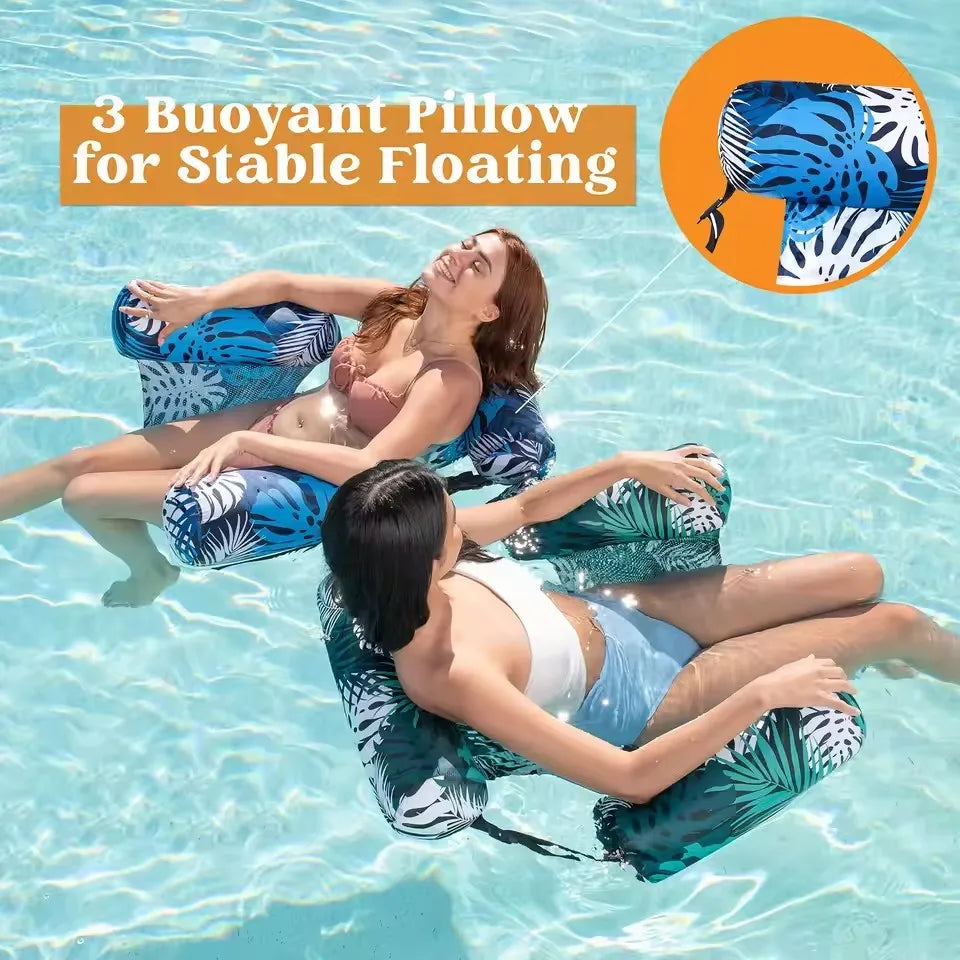 JOYFY 4-in-1 Suntan Tub Raft Floatie - 70" Inflatable Pool Float Lounger