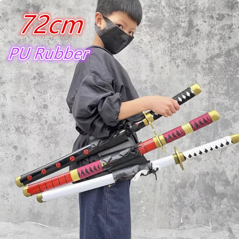 Roronoa Zoro & Trafalgar Law 72cm Cosplay Katana | PU Samurai Prop Toy Sword