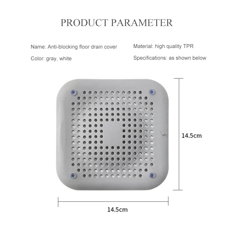 Silicone Sink Strainer Shower Drain Hair Catcher Bathtub Floor Filter Plug Cover