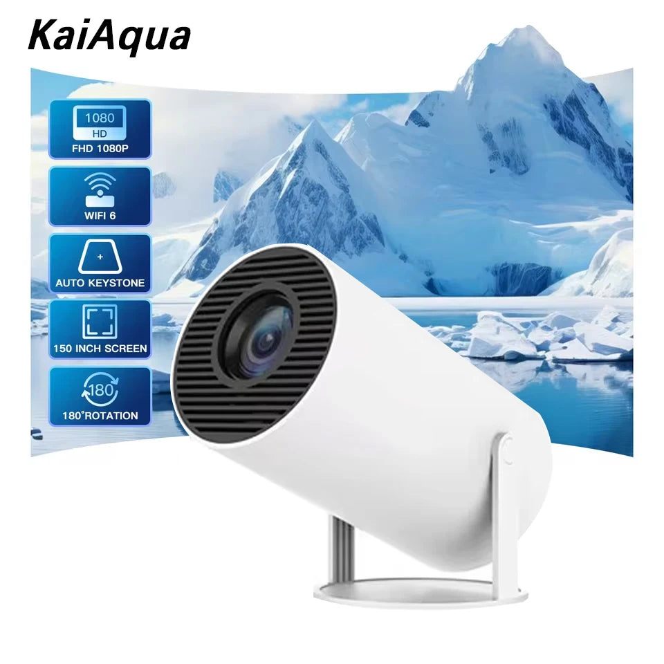HY300 4K Mini Projector – Android 11 WiFi6 Portable Cinema