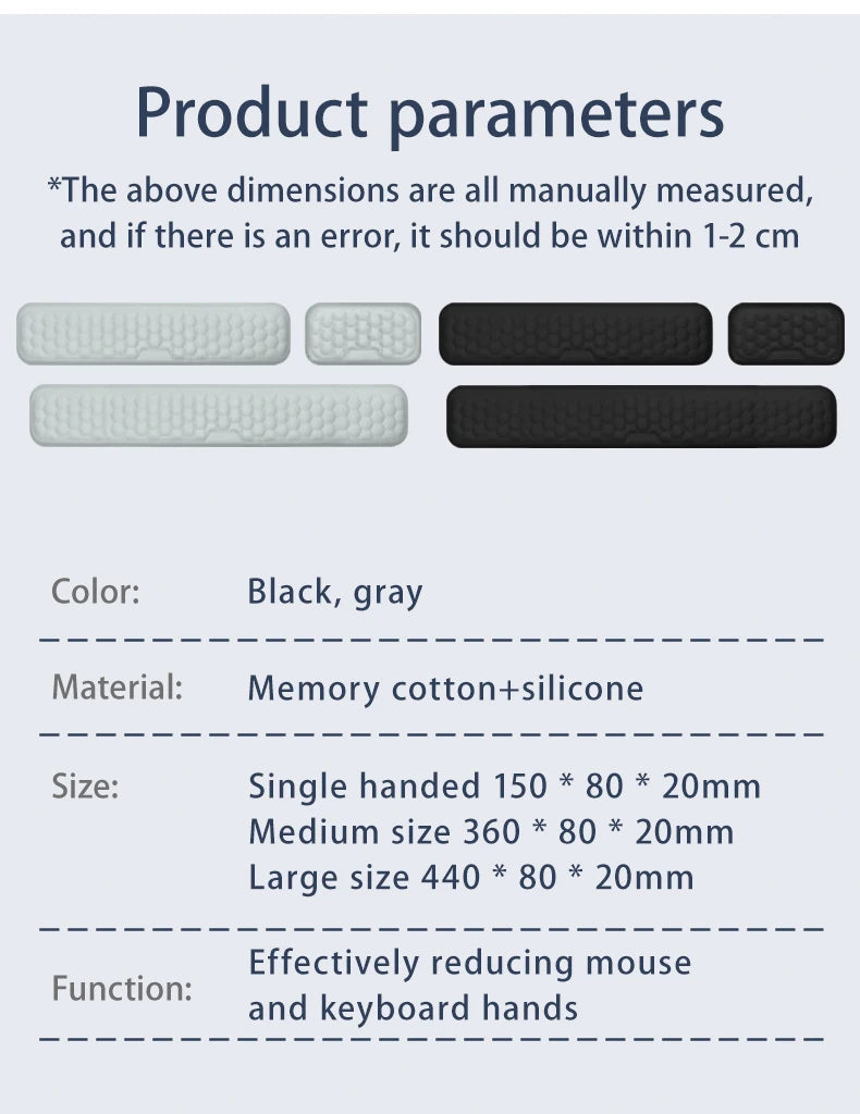 Ergonomic Keyboard & Mouse Wrist Rest Pad