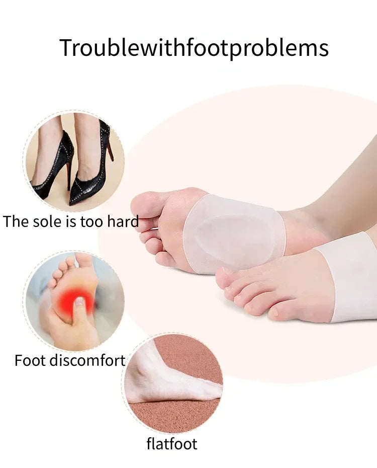 Silicone Arch Support Insoles – Plantar Fasciitis & Flat Feet Relief