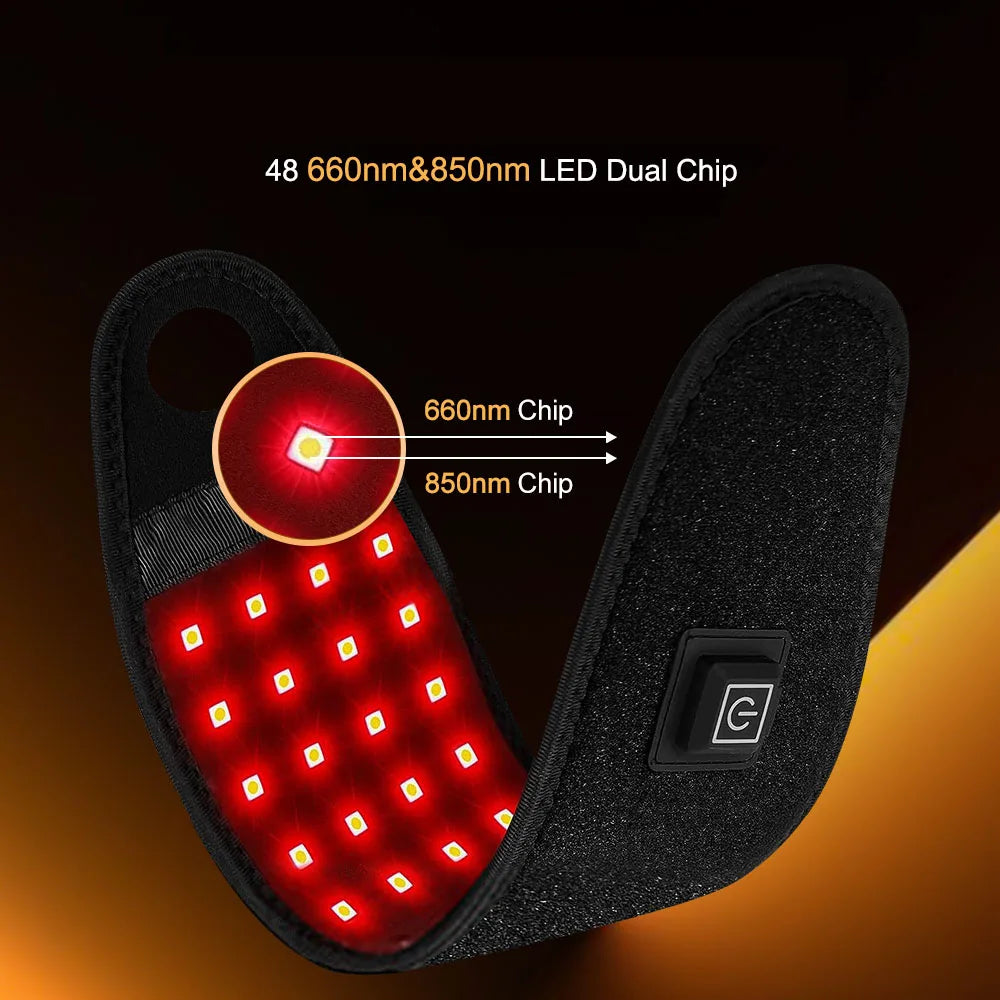 Red Light Therapy Wrist Massager Electric Infrared Heating Pad Vibration Wrap