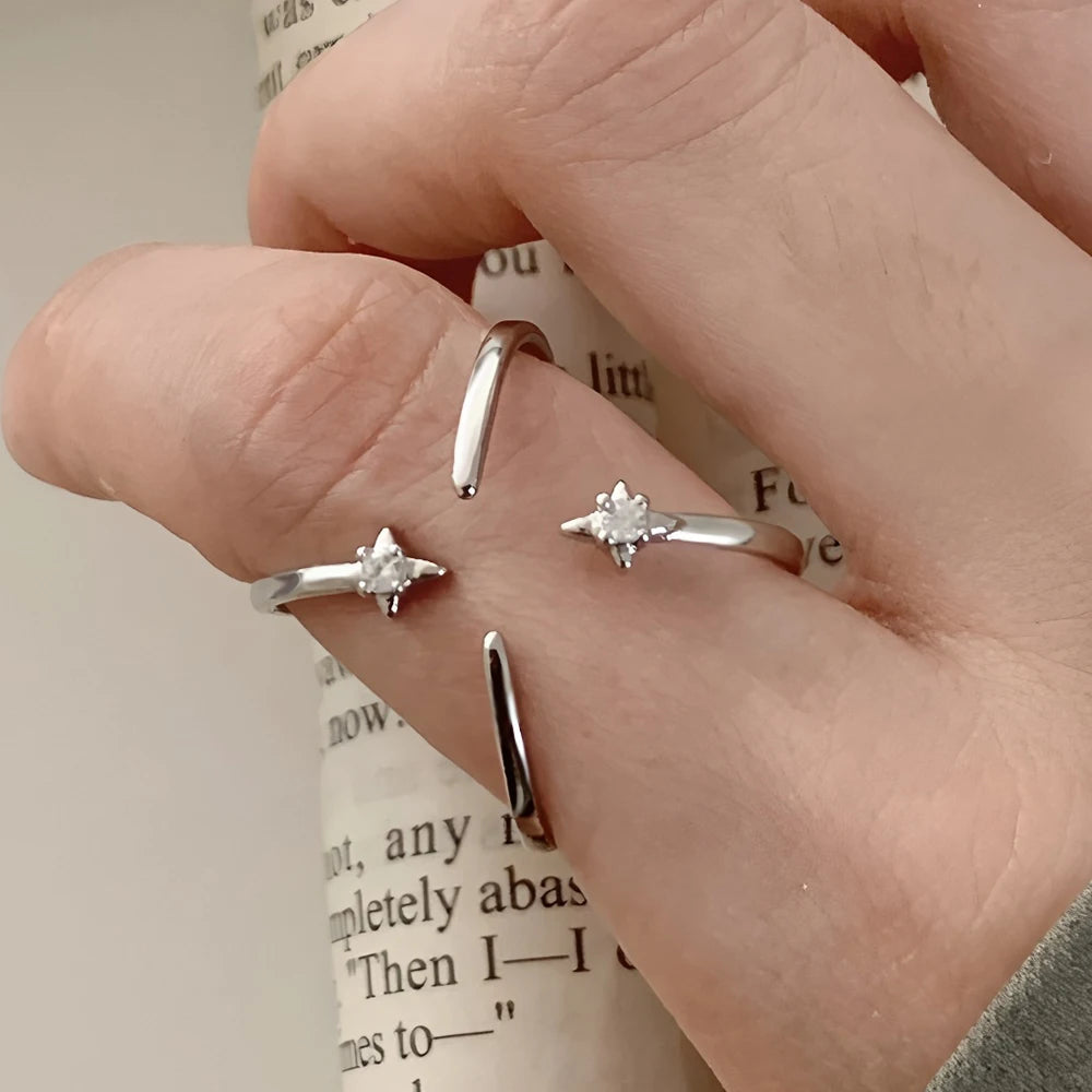 925 Sterling Silver Pearl Smile Adjustable Ring