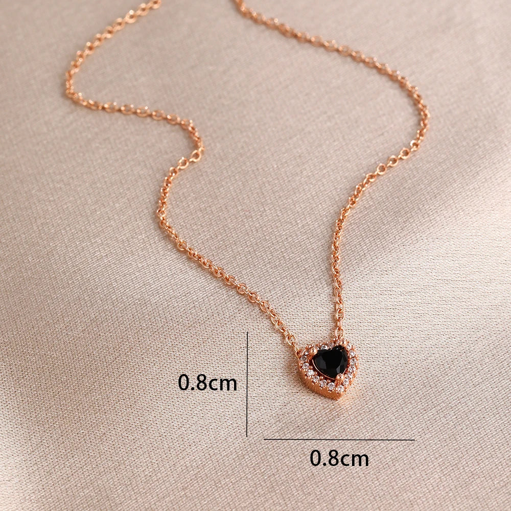 925 Sterling Silver Colorful Heart Necklace 2026