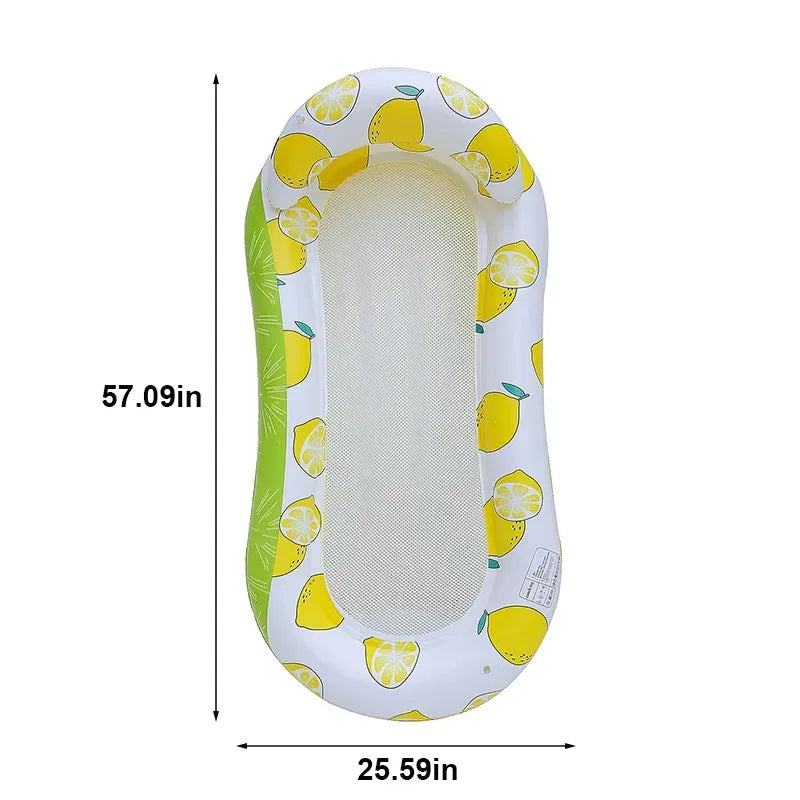 Rooxin Inflatable Water Hammock Floats Bed Swim Ring Tube Swimming Pool Mattresses Sleeping Bed Beach Lounger Chair