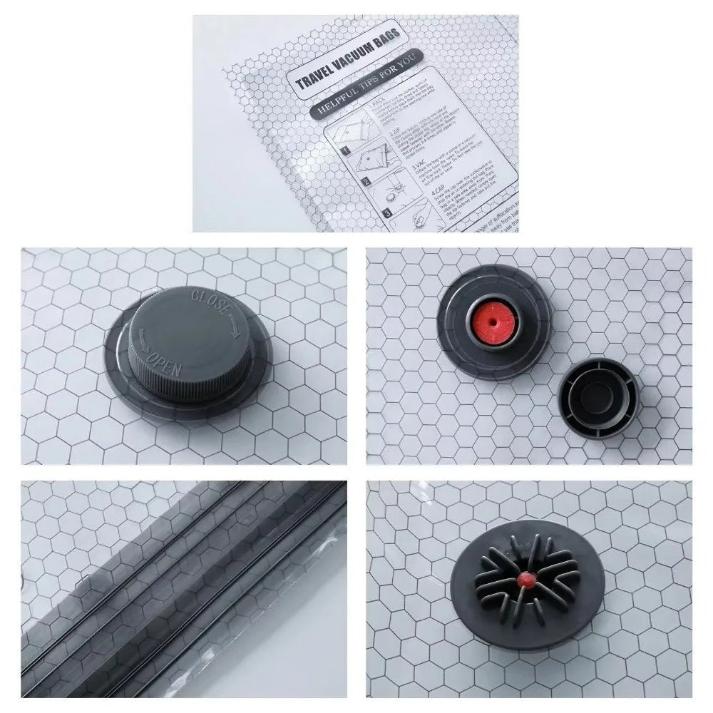 Portable Vacuum Compression Storage Bag Large Capacity Moistureproof Travel Organizer for Clothes