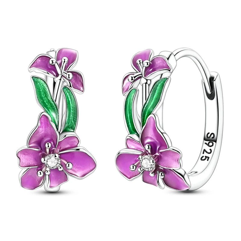 925 Sterling Silver Hoops Earrings Hypoallergenic Hoops Earrings With Zirconia Fashion High Quality Jewelry for Women Girls