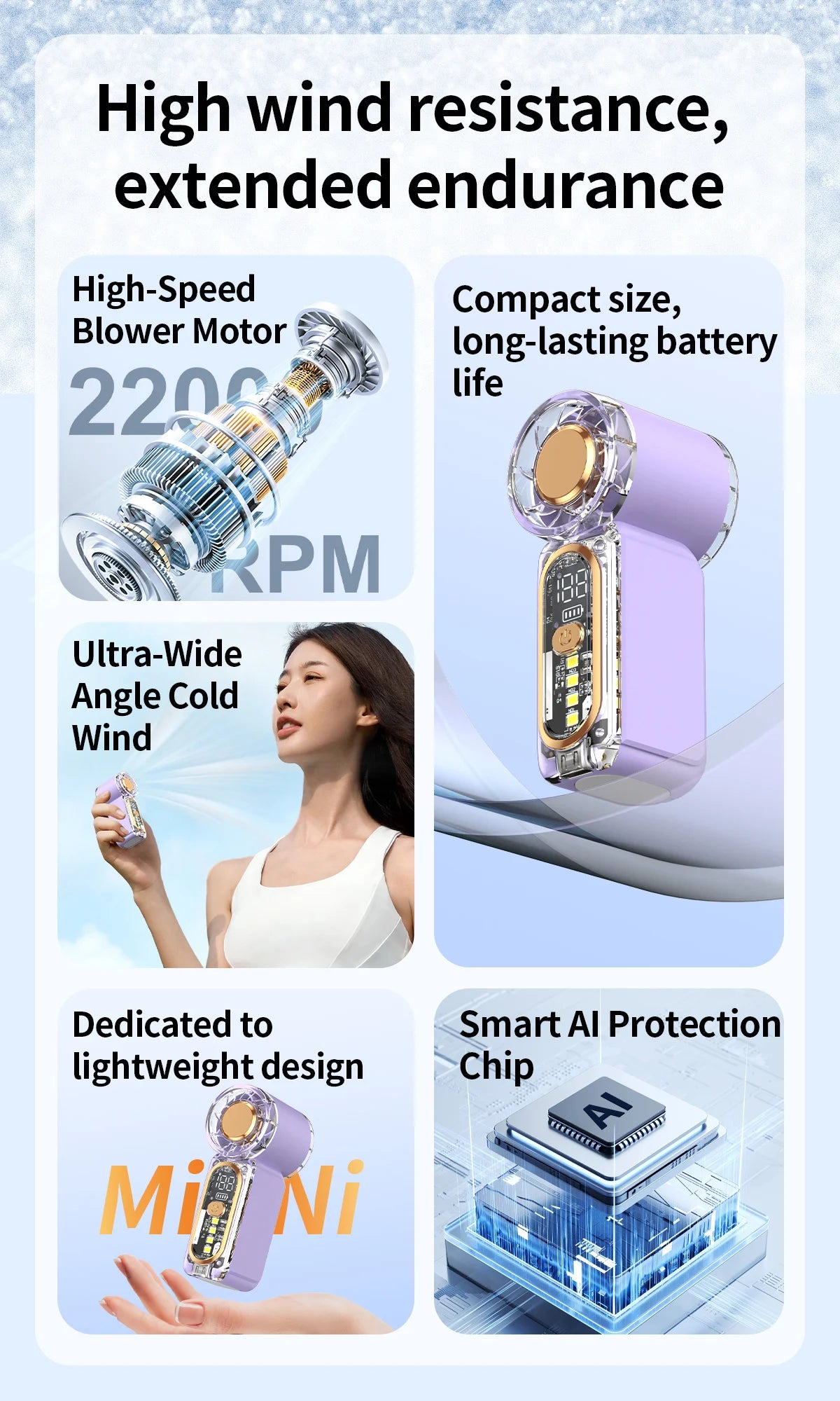 Ultra-Quiet Mini Handheld Fan | Pocket-Sized Personal Cooling