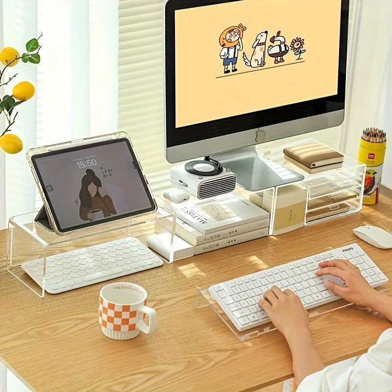 Clear Acrylic Ergonomic Keyboard Stand