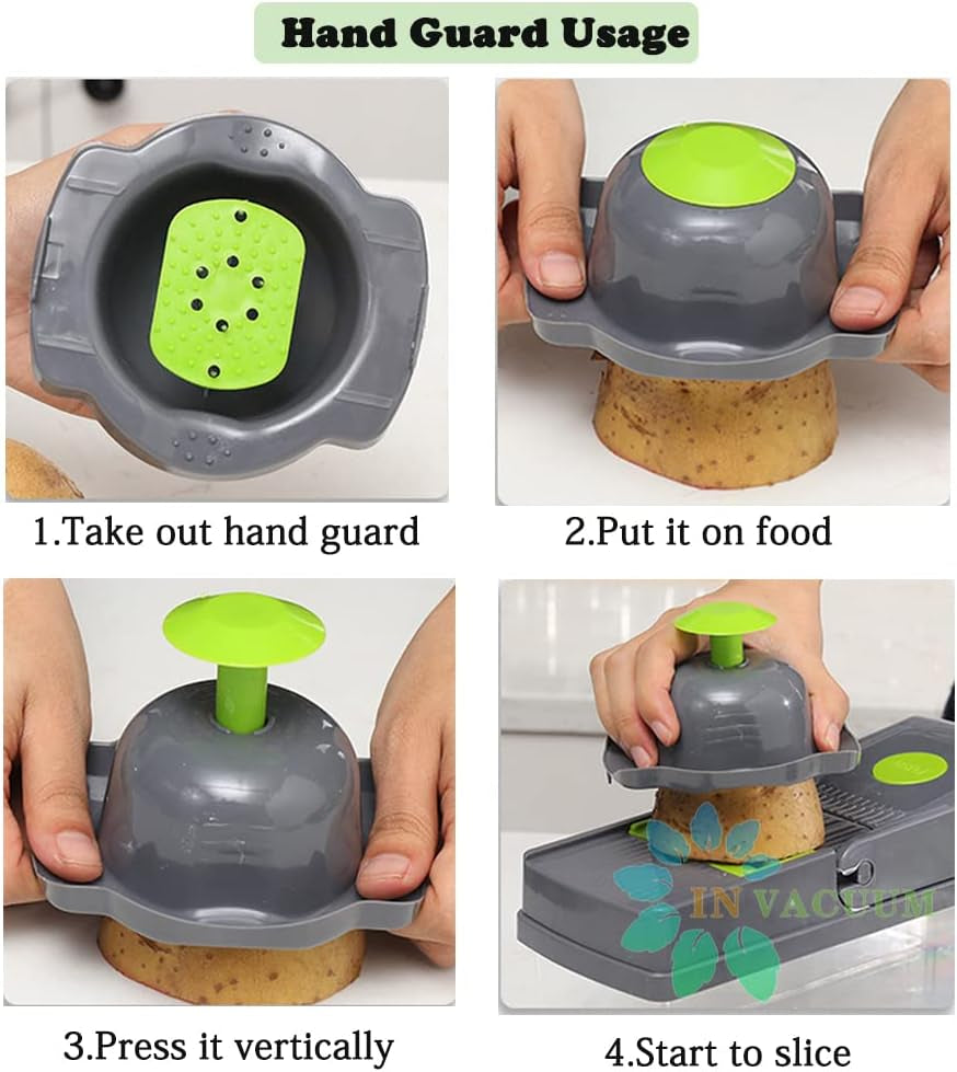Vegetable Chopper, 15-In-1 Onion Food Chopper Multifunctional Mandoline Slicer Cutter Chopper and Grater Food Slicer Vegetable Cutter