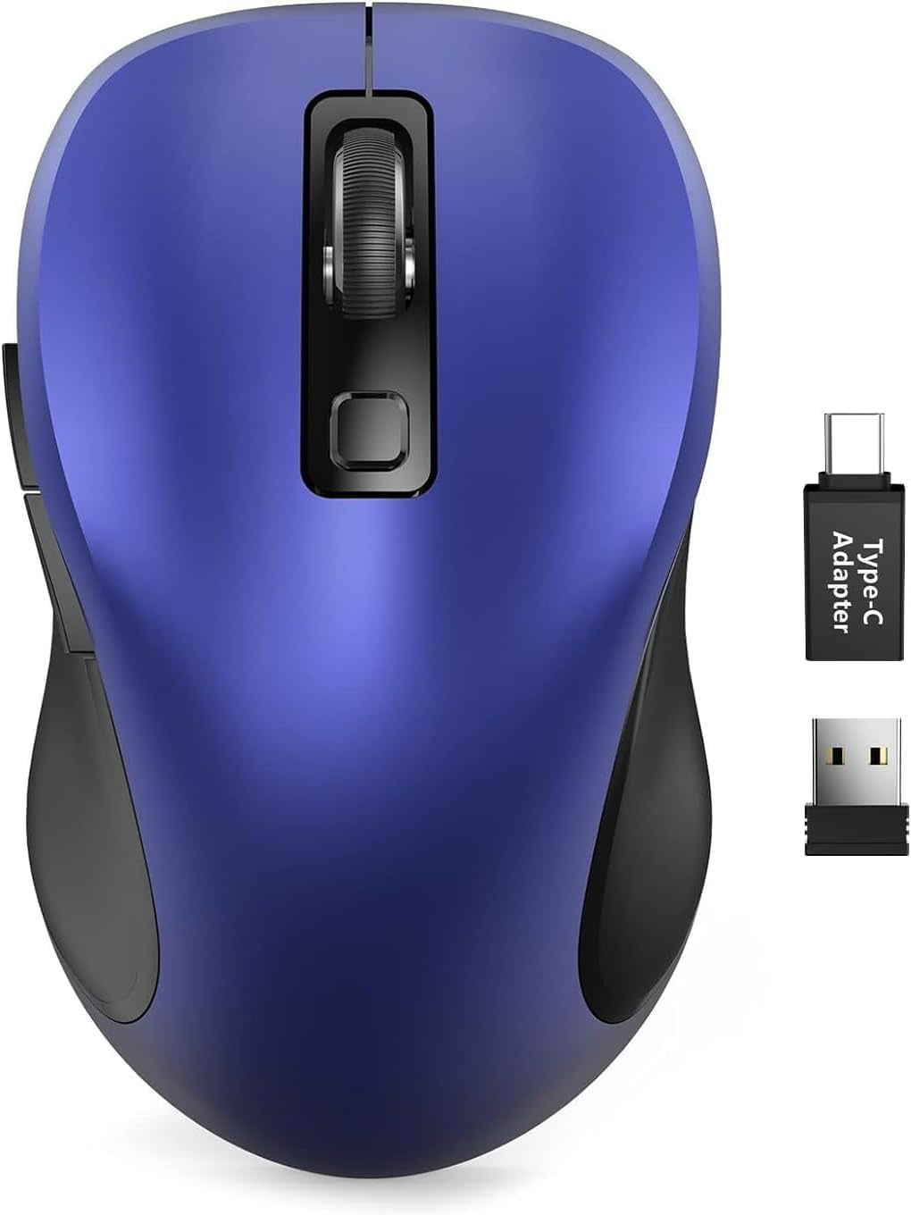Wireless Mouse for Laptop, 2.4Ghz Ergonomic Computer Mouse with Back & Forward Buttons, 3 Adjustable DPI Levels, 6 Buttons, Optical USB Cordless Mice for Windows Macbook PC, M01 (Baby Pink)