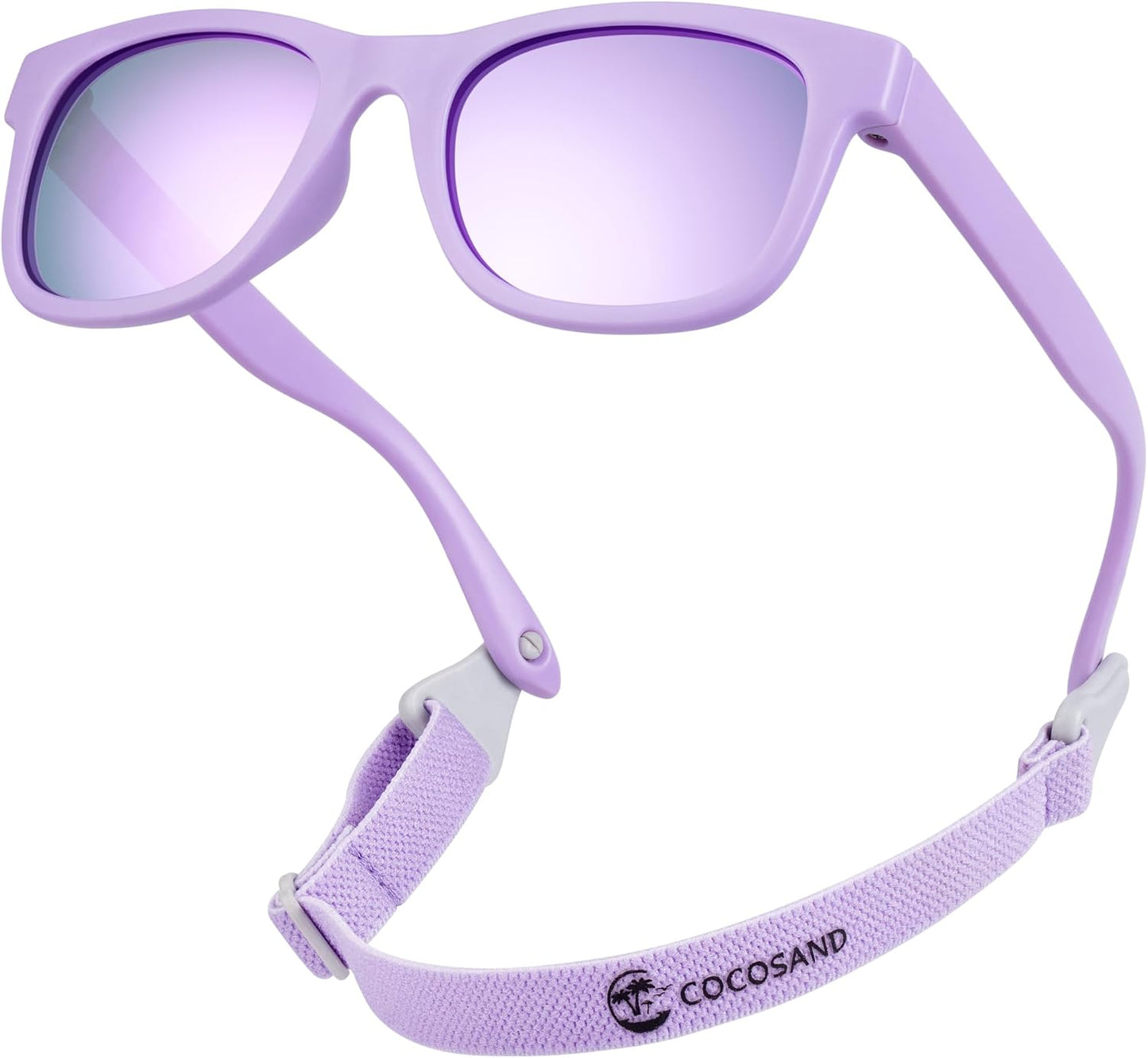 Flexible Baby Sunglasses with Strap Polarized UV Protection for Toddler Infant Newborn Boy Girl Age 0-24 Months