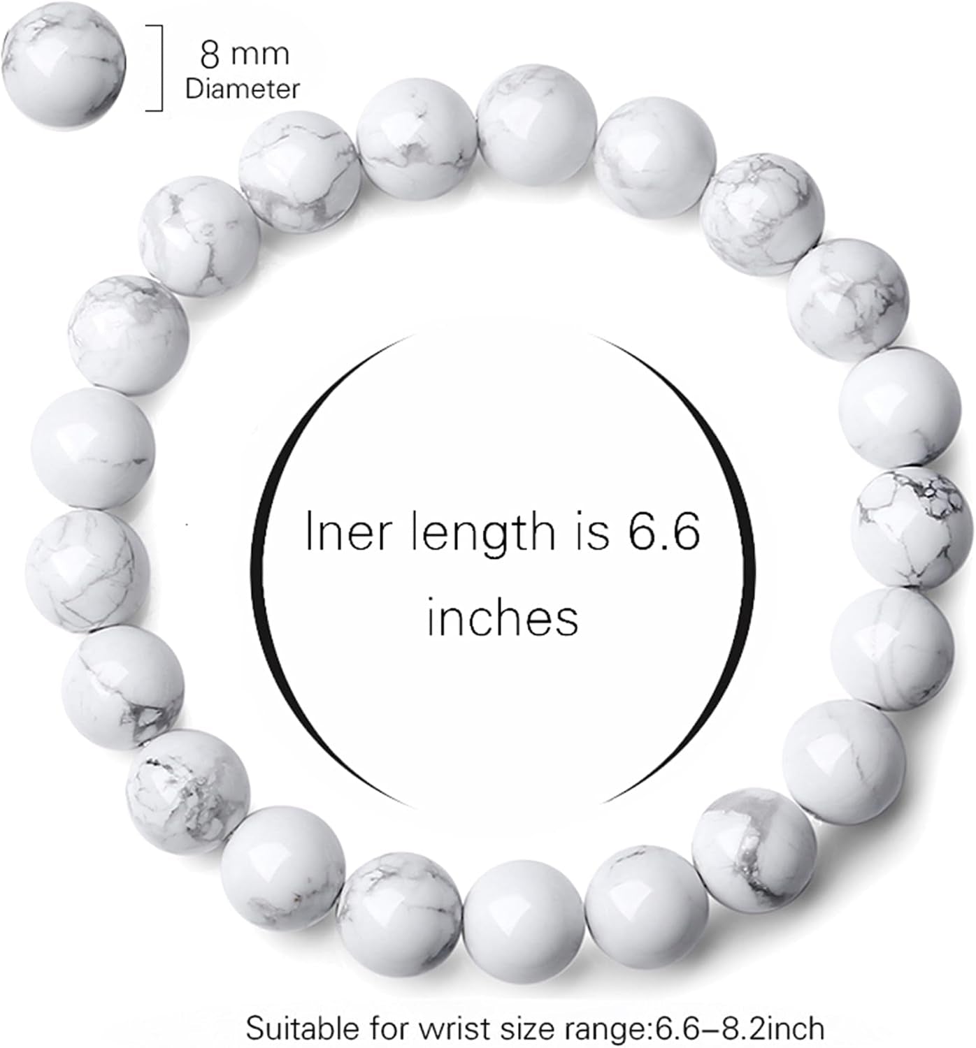 Handmade 8Mm Beaded Bracelets for Men Protection Bracelet for Women Chakra Feng Shui Stretchy Handmade Lucky Money Stretchy Crystal Bracelets Best Gifts
