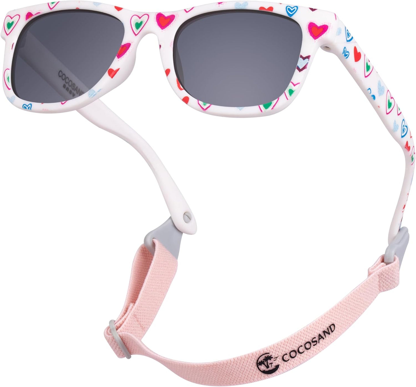 Flexible Baby Sunglasses with Strap Polarized UV Protection for Toddler Infant Newborn Boy Girl Age 0-24 Months