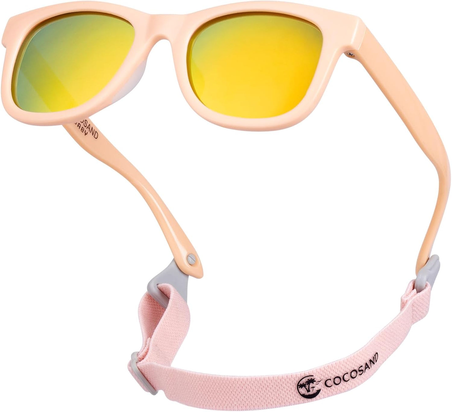 Flexible Baby Sunglasses with Strap Polarized UV Protection for Toddler Infant Newborn Boy Girl Age 0-24 Months