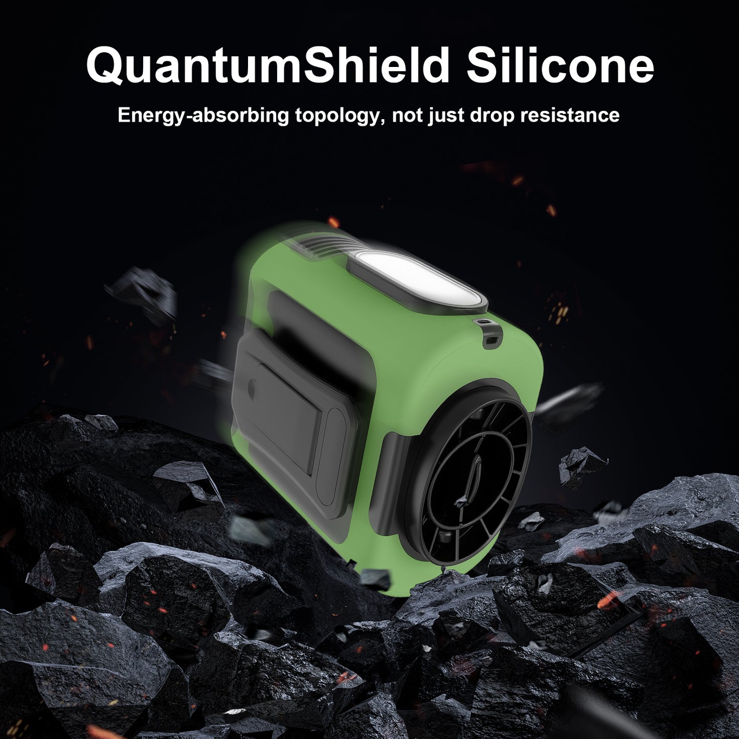 16, 000 Rpm 10000Mah Portable Waist Fan, Clamp on Wearable Belt Personal Fan, Rechargeable Battery Powered, with 5 Speed Levels and Flashlight, Suitable for Outdoor Camping and Travel Army Green