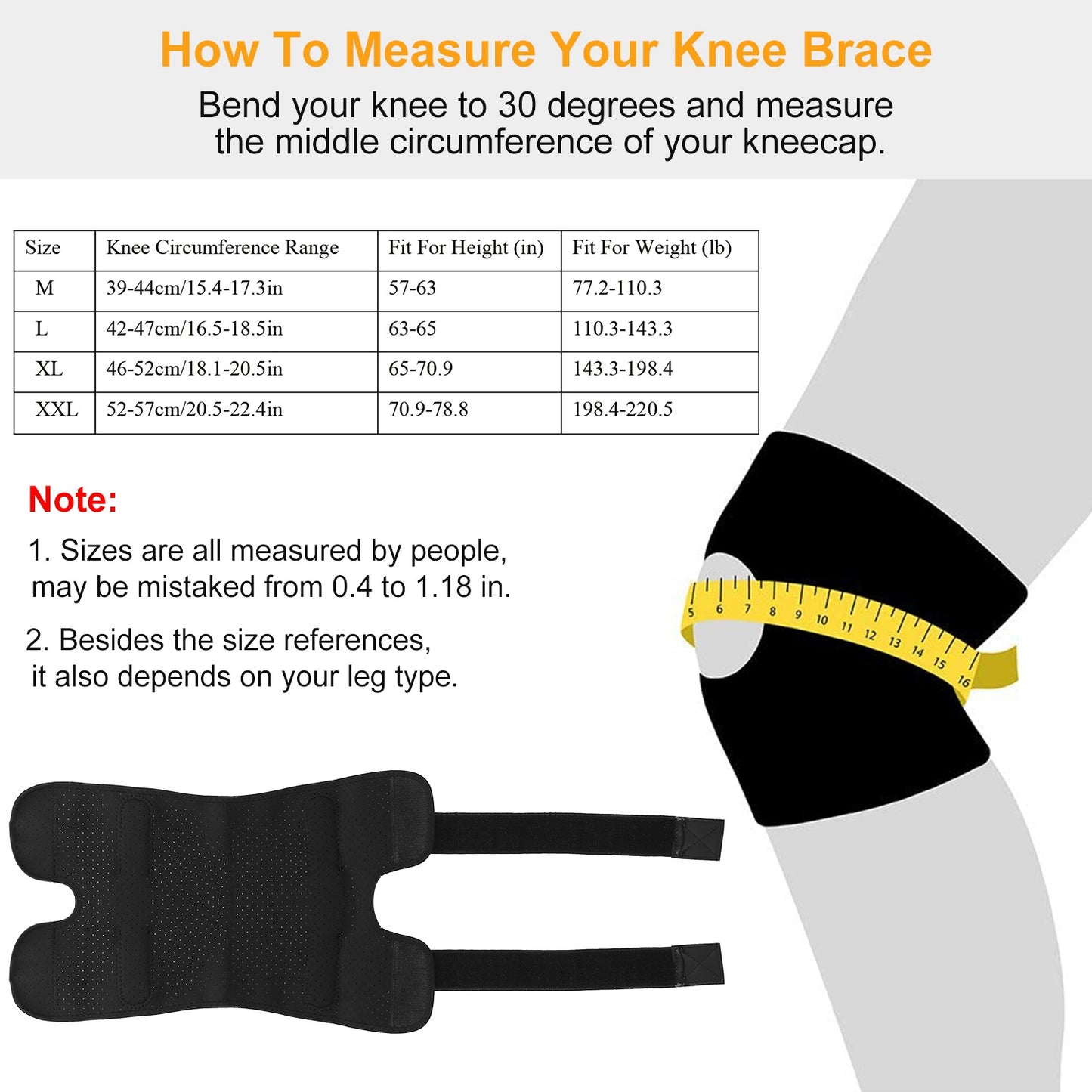 Sport Knee Brace Adjustable Open Patella Knee Support Compression Knee Wrap for Running Climbing Pain Relief Recovery of Injured Knee